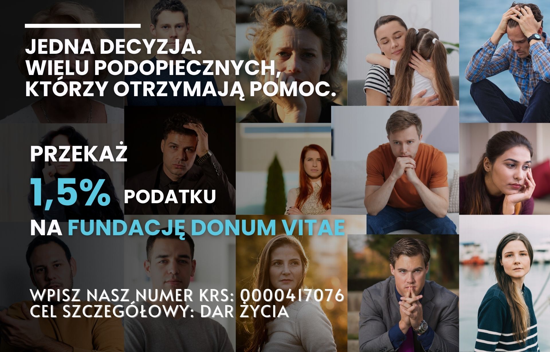 Jedna decyzja. Jedno 1,5%. Wielu podopiecznych, którzy otrzymają pomoc.