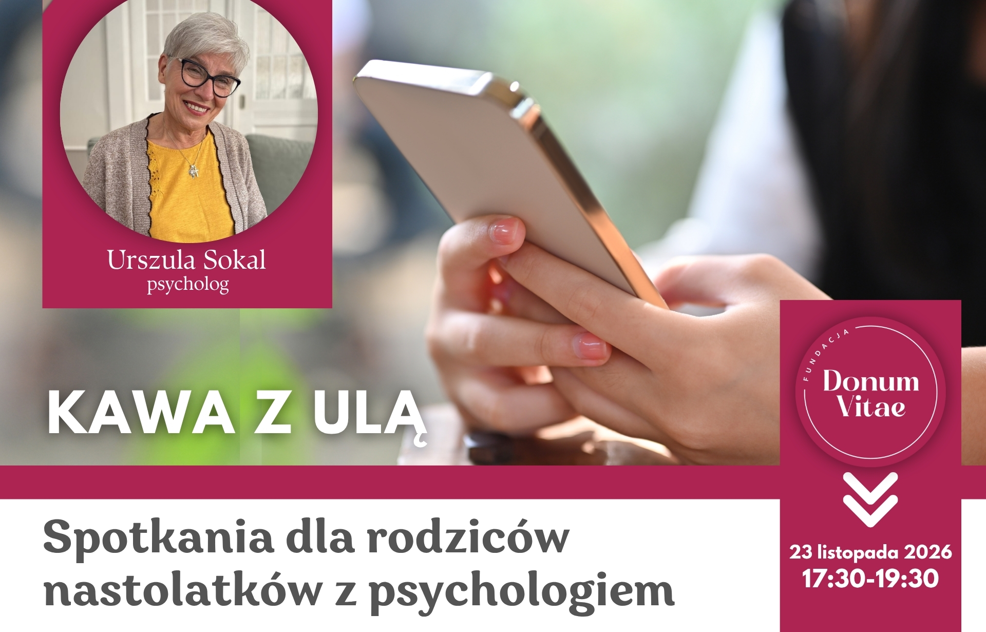 Kawa z Ulą - nowe spotkania dla rodziców nastolatków