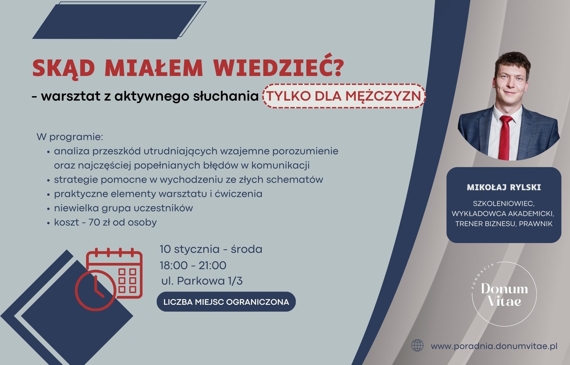Skąd miałem wiedzieć? - warsztat z aktywnego słuchania tylko dla mężczyzn